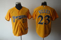 Custom Fan-Made Rickie Weeks Cerveceros Milwaukee Brewers #23 Yellow Baseball Jersey