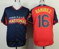 Custom Fan-Made Aramis Ramirez Navy/Red BP Milwaukee Brewers #16 2014 All-Star Edition Baseball Jersey