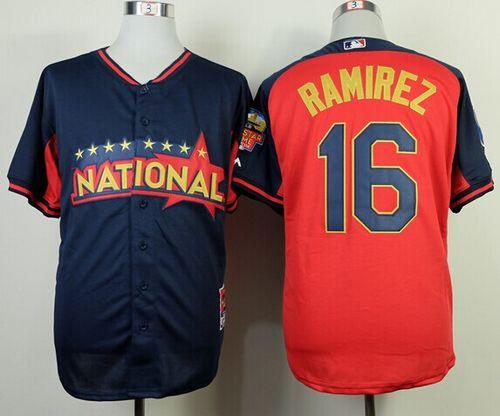 Custom Fan-Made Aramis Ramirez Navy/Red BP Milwaukee Brewers #16 2014 All-Star Edition Baseball Jersey
