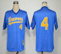 Custom Fan-Made Paul Molitor Milwaukee Brewers #4 Blue 1991 Baseball Jersey