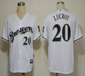 Custom Fan-Made Jonathan Lucroy Milwaukee Brewers #20 White Baseball Jersey