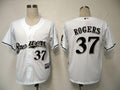 Custom Fan-Made Mark Rogers Milwaukee Brewers #37 White Baseball Jersey
