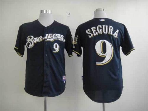 Custom Fan-Made Jean Segura Milwaukee Brewers #9 Blue Baseball Jersey