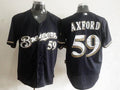 Custom Fan-Made John Axford Milwaukee Brewers #59 Blue Baseball Jersey