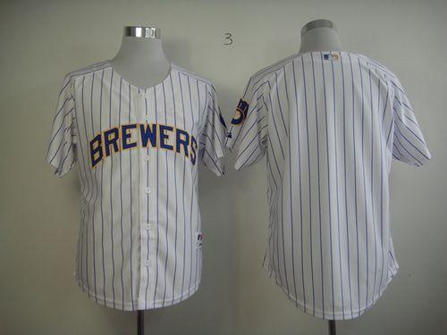 Custom Fan-Made White Milwaukee Brewers Baseball Jersey Milwaukee Brewers White Baseball Jersey
