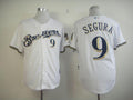 Custom Fan-Made Jean Segura Milwaukee Brewers #9 White Baseball Jersey