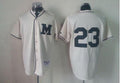 Custom Fan-Made Rickie Weeks Milwaukee Brewers #23 1913 Throwback Turn Back Clock Edition Baseball Jersey