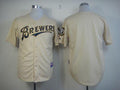 Custom Fan-Made YOUniform Cream Milwaukee Brewers Baseball Jersey Milwaukee Brewers Baseball Jersey