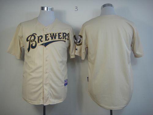 Custom Fan-Made YOUniform Cream Milwaukee Brewers Baseball Jersey Milwaukee Brewers Baseball Jersey