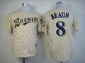 Custom Fan-Made Ryan Braun YOUniform Milwaukee Brewers #8 Baseball Jersey
