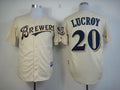 Custom Fan-Made Jonathan Lucroy YOUniform Milwaukee Brewers #20 Baseball Jersey