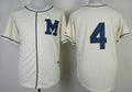 Custom Fan-Made Paul Molitor Milwaukee Brewers #4 1913 Throwback Turn Back Clock Edition Baseball Jersey
