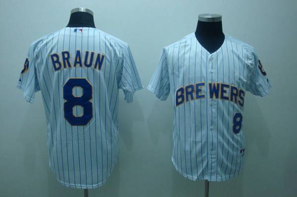 Custom Fan-Made Ryan Braun Blue Milwaukee Brewers #8 Blue Baseball Jersey