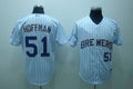 Custom Fan-Made Trevor Hoffman Blue Milwaukee Brewers #51 Blue Baseball Jersey