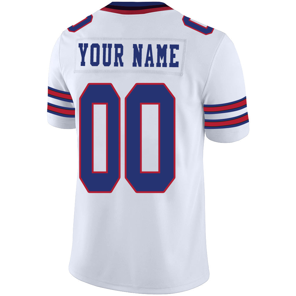 Custom white football jersey back view | GameDay Jerseys