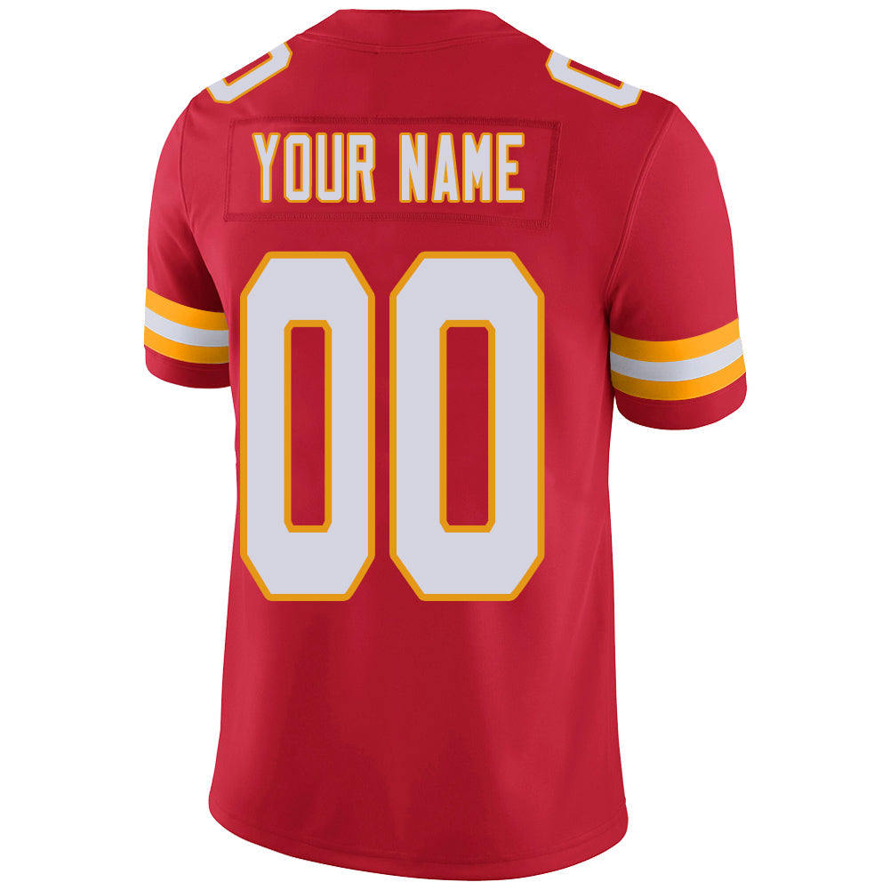 Custom red football jersey back view | GameDay Jerseys