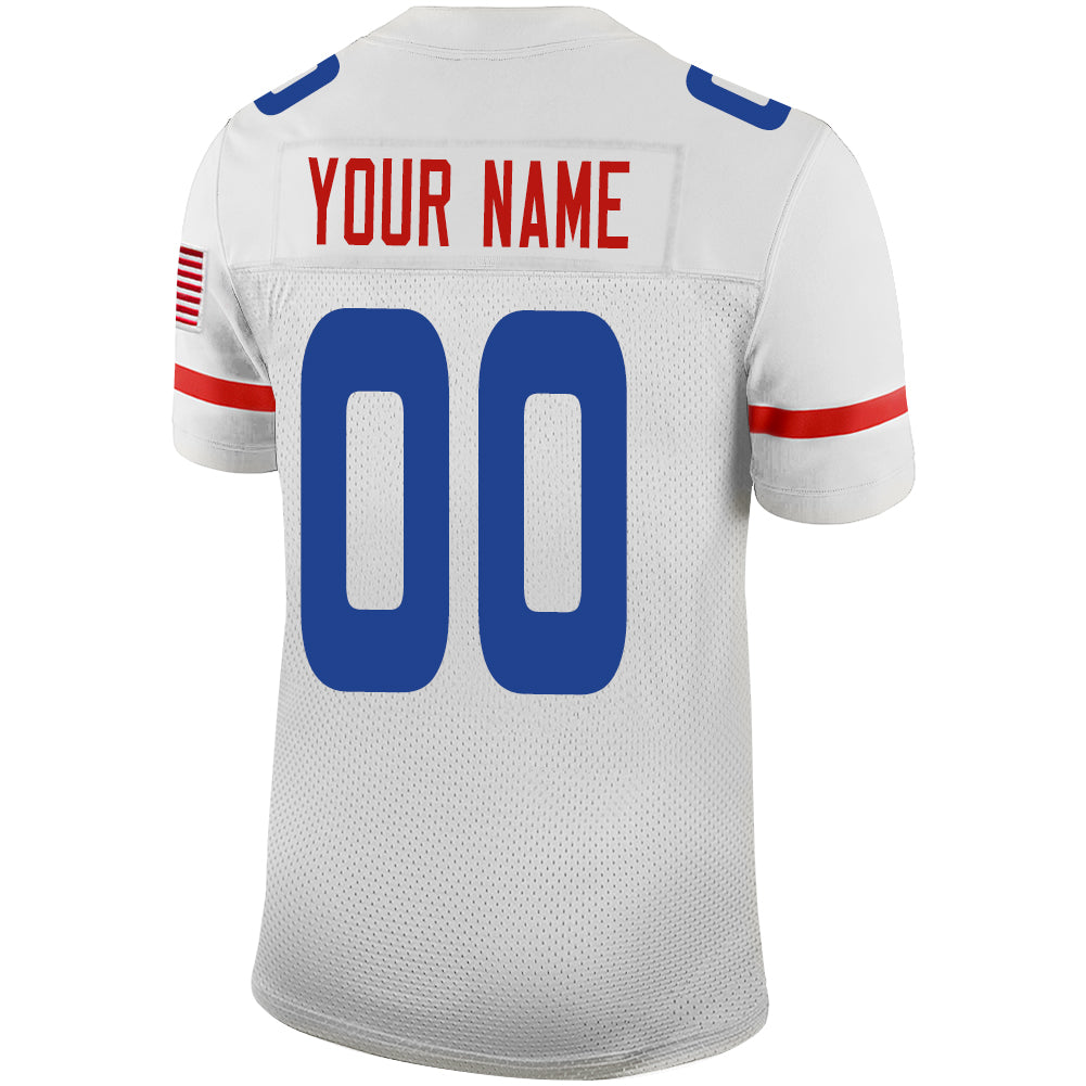 Custom white football jersey back view | GameDay Jerseys