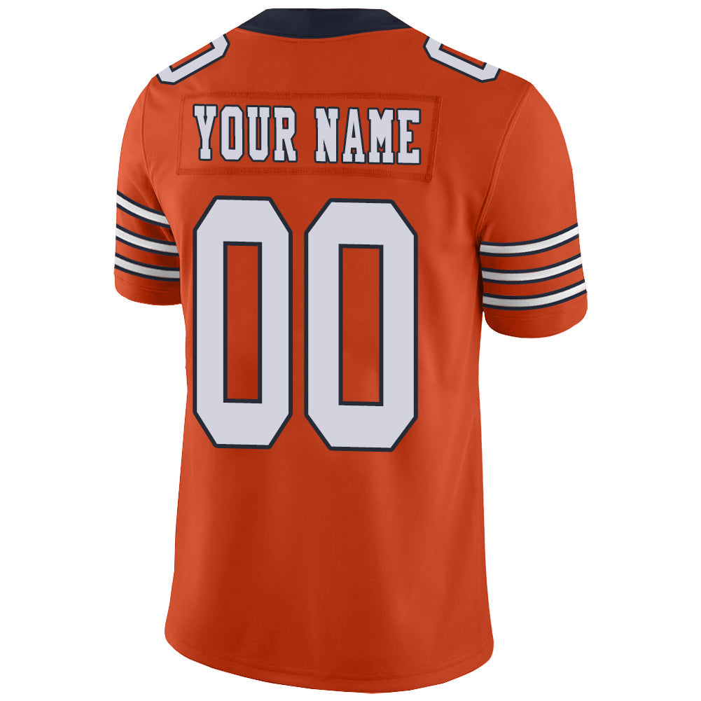 Custom orange football jersey back view | GameDay Jerseys