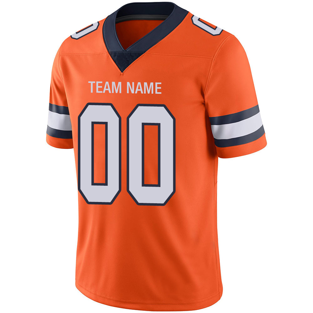 Custom orange football jersey detail | GameDay Jerseys