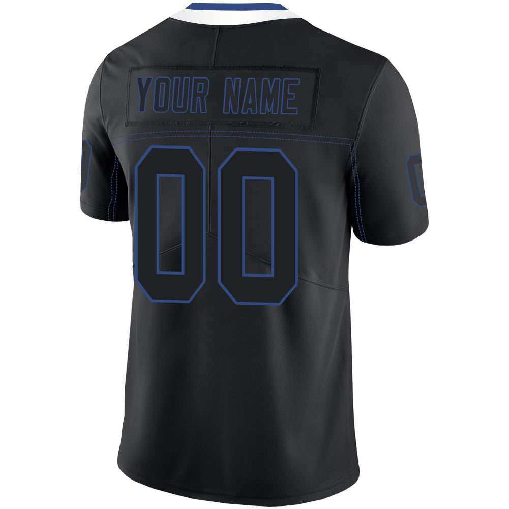 Custom black football jersey back view | GameDay Jerseys