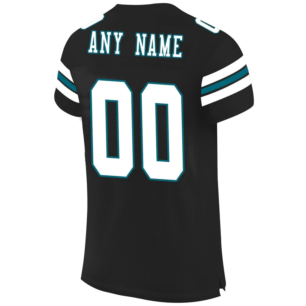 Custom black football jersey back view | GameDay Jerseys