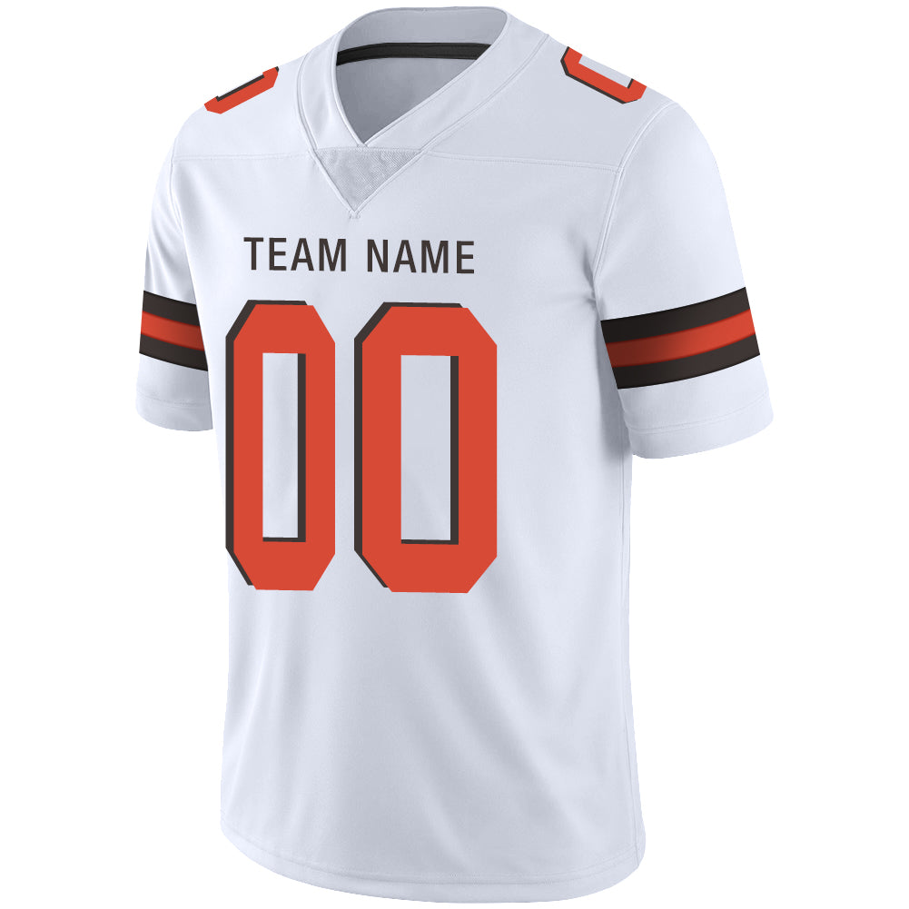 Custom white football jersey detail | GameDay Jerseys