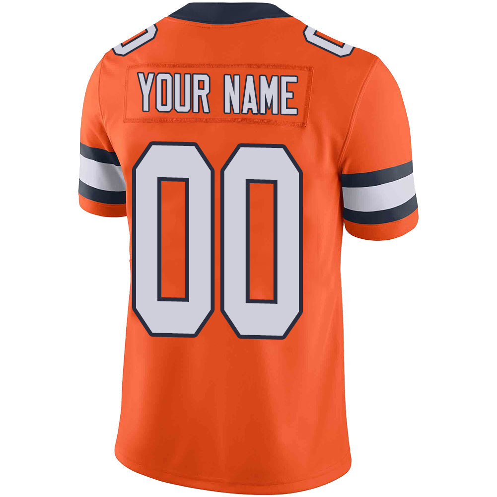 Custom orange football jersey back view | GameDay Jerseys