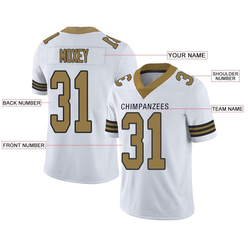 Custom black football jersey detail | GameDay Jerseys