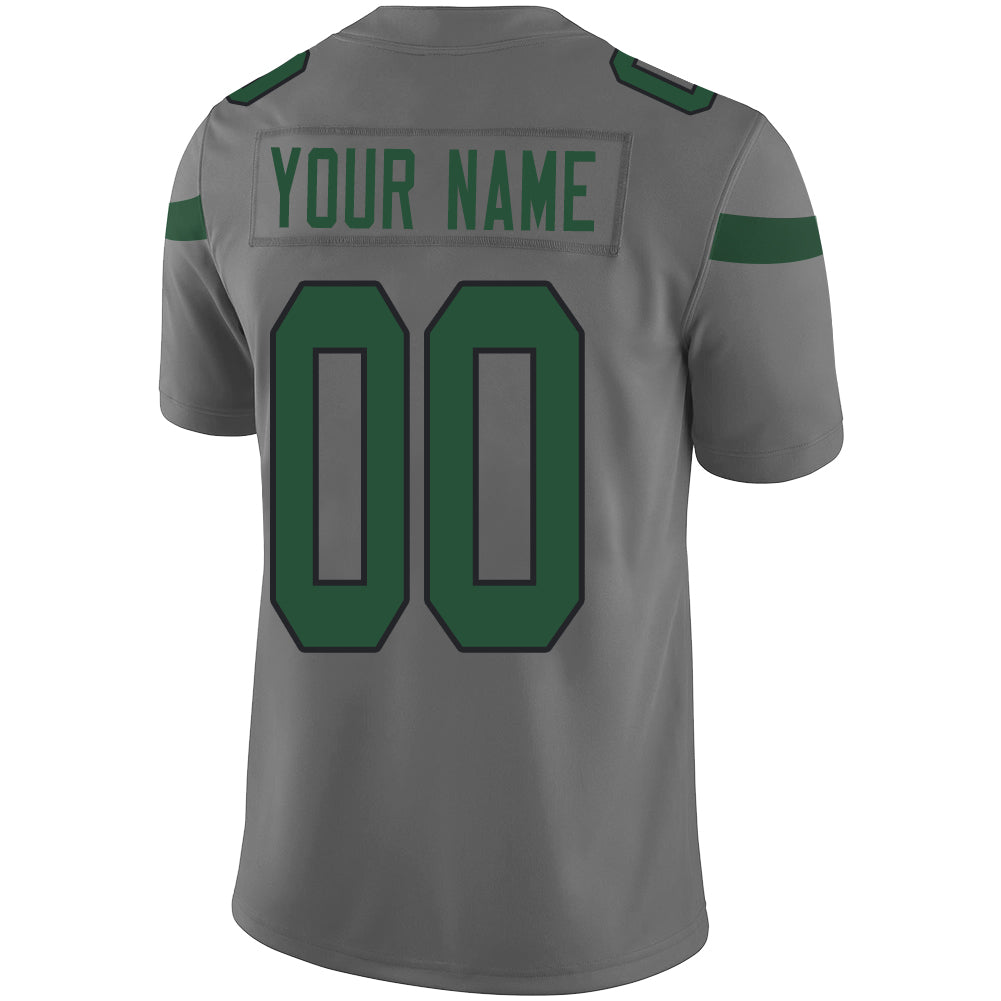 Custom grey football jersey back view | GameDay Jerseys