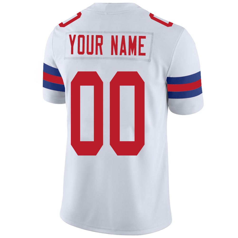 Custom white football jersey back view | GameDay Jerseys