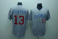 Custom Fan-Made Starlin Castro Chicago Cubs #13 Grey Baseball Jersey