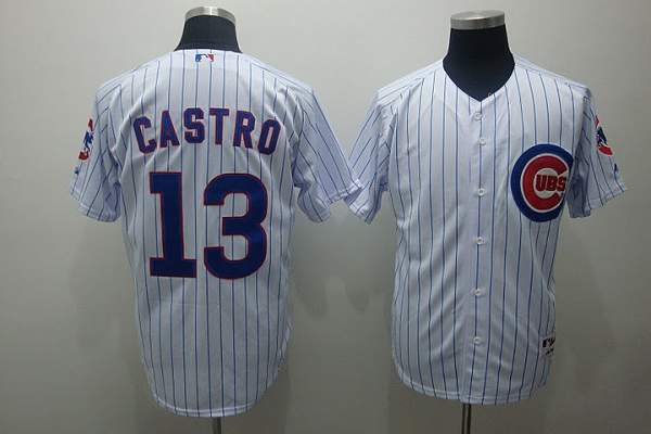 Custom Fan-Made Starlin Castro Chicago Cubs #13 White Baseball Jersey