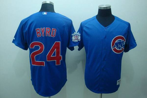 Custom Fan-Made Marlon Byrd Chicago Cubs #24 Blue Baseball Jersey