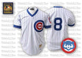 Custom Fan-Made Andre Dawson Wite Blue Chicago Cubs #8 Blue Throwback Baseball Jersey