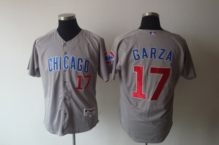 Custom Fan-Made Matt Garza Chicago Cubs #17 Grey Baseball Jersey