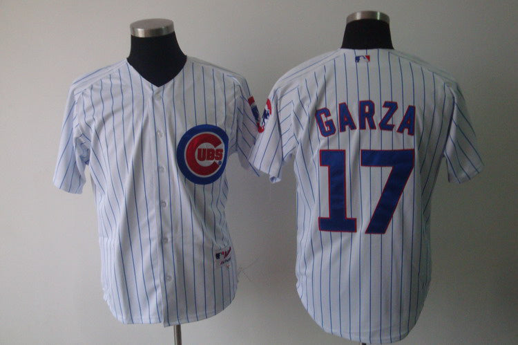 Custom Fan-Made Matt Garza Chicago Cubs #17 White Baseball Jersey