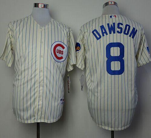 Custom Fan-Made Andre Dawson Chicago Cubs #8 1969 Throwback Turn Back Clock Edition Baseball Jersey