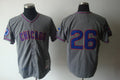Custom Fan-Made Billy Williams Chicago Cubs #26 Grey 1968 Throwback Baseball Jersey