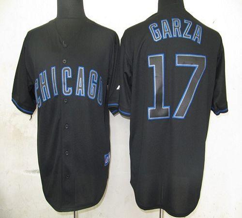 Custom Fan-Made Matt Garza Chicago Cubs #17 Black Baseball Jersey