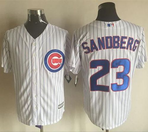 Custom Fan-Made Ryne Sandberg Chicago Cubs #23 White Baseball Jersey