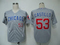 Custom Fan-Made Welington Castillo Chicago Cubs #53 Grey Baseball Jersey