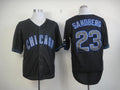 Custom Fan-Made Ryne Sandberg Chicago Cubs #23 Black Baseball Jersey