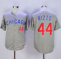 Custom Fan-Made Anthony Rizzo Chicago Cubs #44 Grey Baseball Jersey