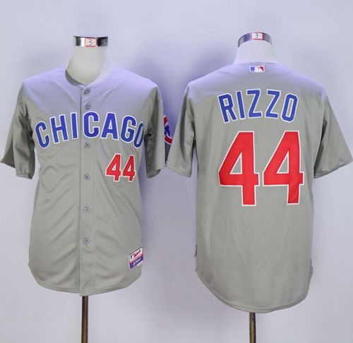 Custom Fan-Made Anthony Rizzo Chicago Cubs #44 Grey Baseball Jersey