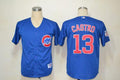Custom Fan-Made Starlin Castro Chicago Cubs #13 Blue Baseball Jersey
