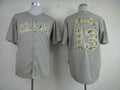 Custom Fan-Made Starlin Castro Chicago Cubs #13 Grey USMC Baseball Jersey