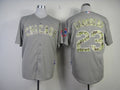 Custom Fan-Made Ryne Sandberg Chicago Cubs #23 Grey USMC Baseball Jersey