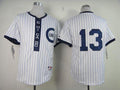 Custom Fan-Made Starlin Castro Chicago Cubs #13 White 1909 Throwback Turn Back Clock Edition Baseball Jersey