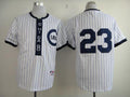 Custom Fan-Made Ryne Sandberg Chicago Cubs #23 White 1909 Throwback Turn Back Clock Edition Baseball Jersey