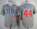 Custom Fan-Made Anthony Rizzo Chicago Cubs #44 Grey Baseball Jersey
